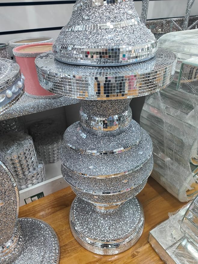 Glittered Venetian mirrored side table