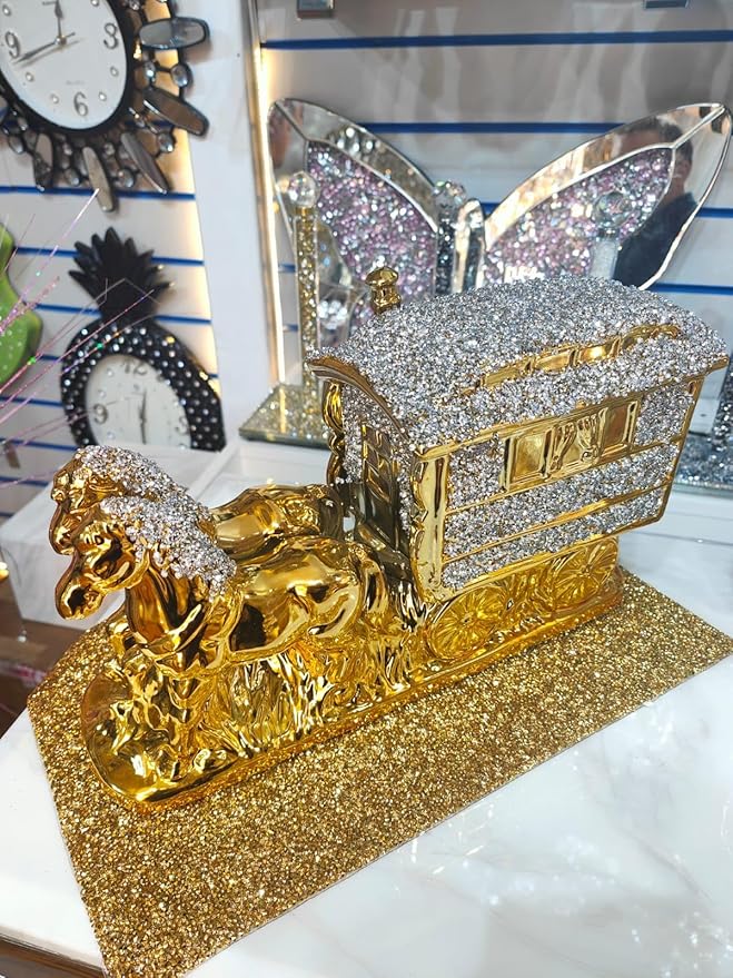 Crushed diamond gypsy wagon ornament decor