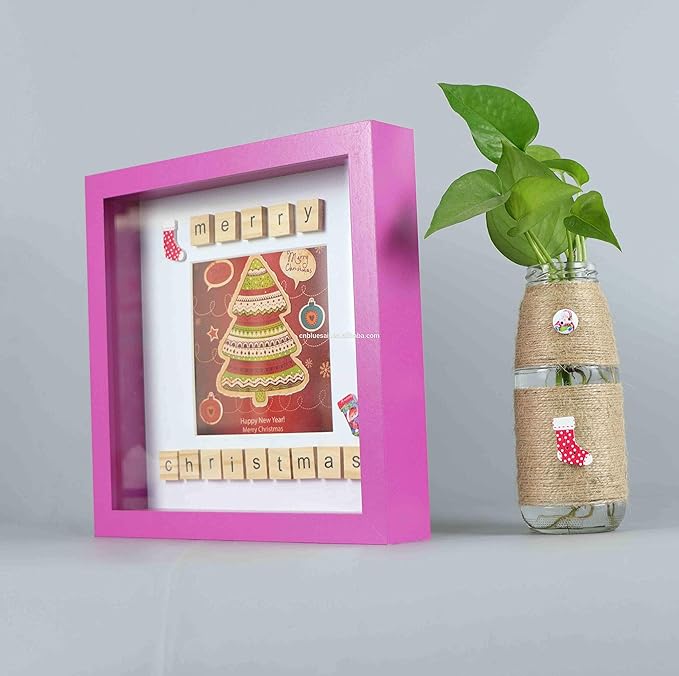 Shadow box photo frame decorative display