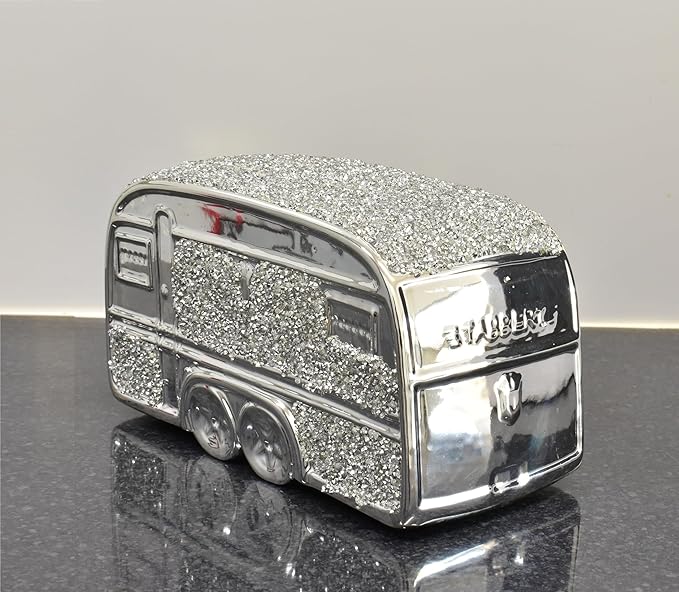 Sparkly crushed diamond square gypsy caravan ornament