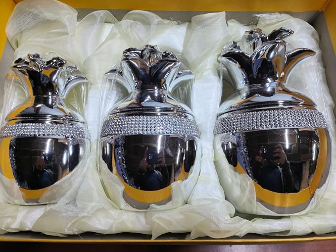 Pineapple tea coffee sugar canister set 3 jars