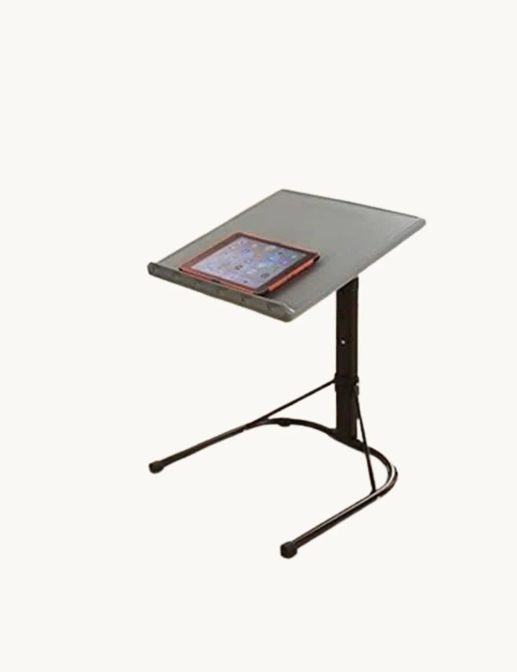 Grey Black Folding Tray Table – Adjustable Space-Saving – Sparkle Decors