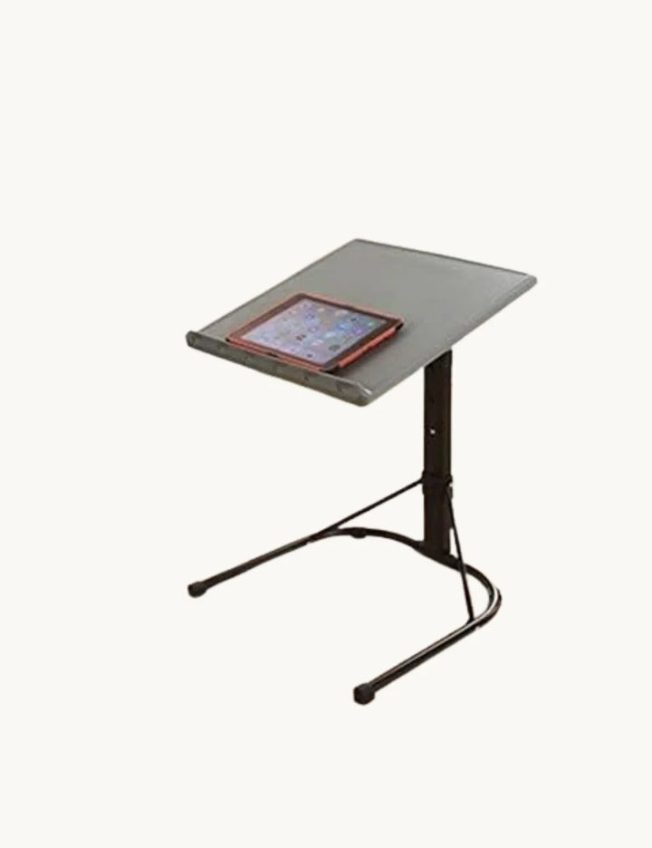 Grey Black Folding Tray Table – Adjustable Space-Saving – Sparkle Decors