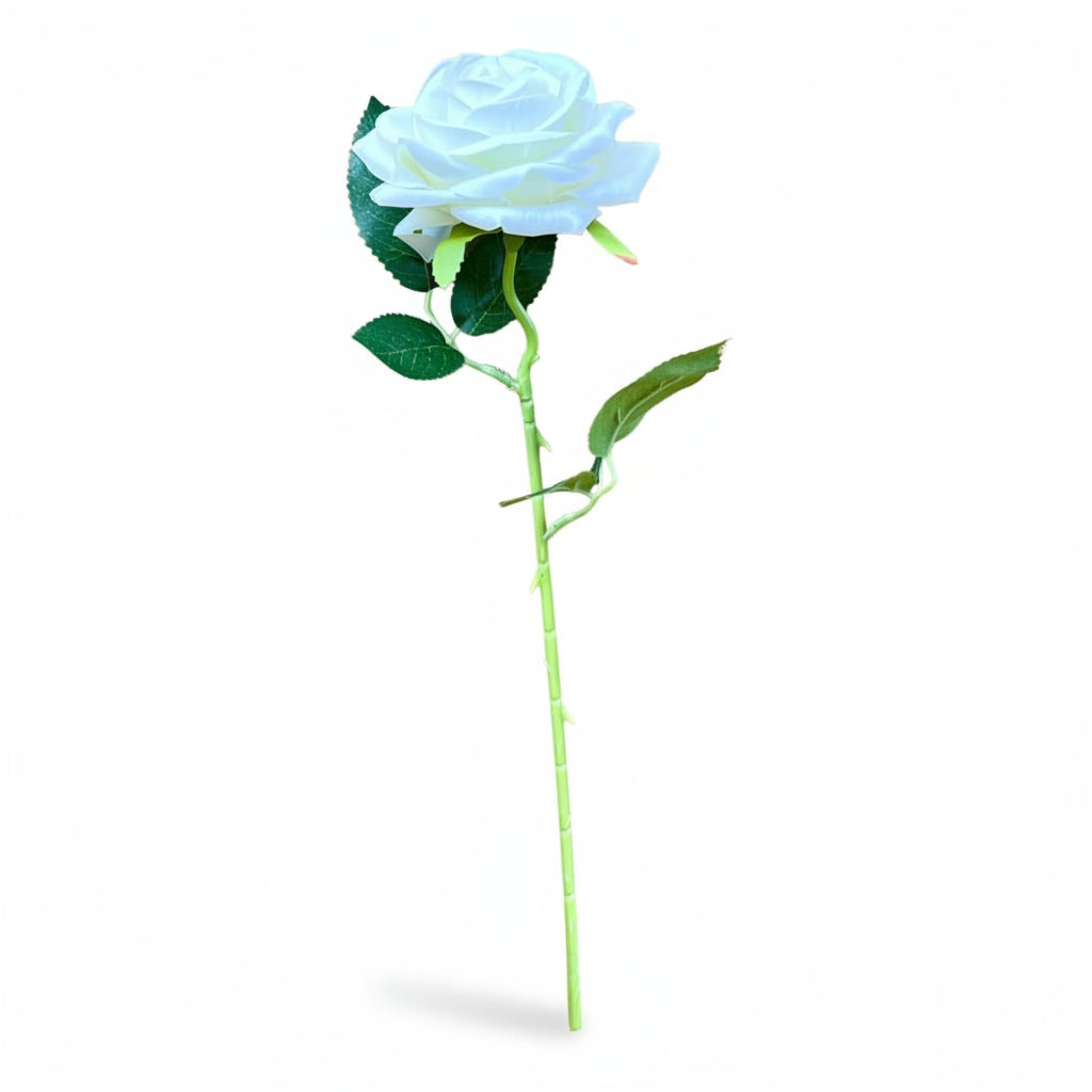 Artificial white rose bouquet 12pc