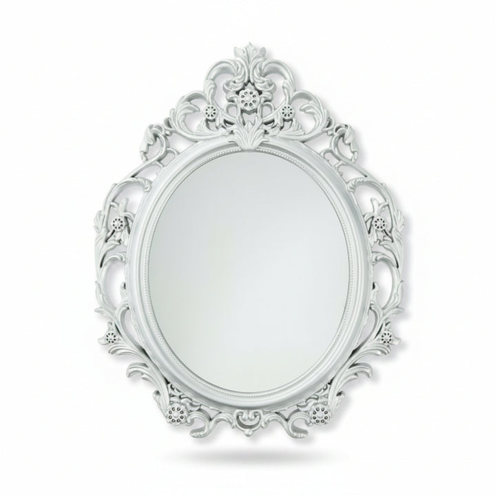 Baroque silver wall mirror decorative design