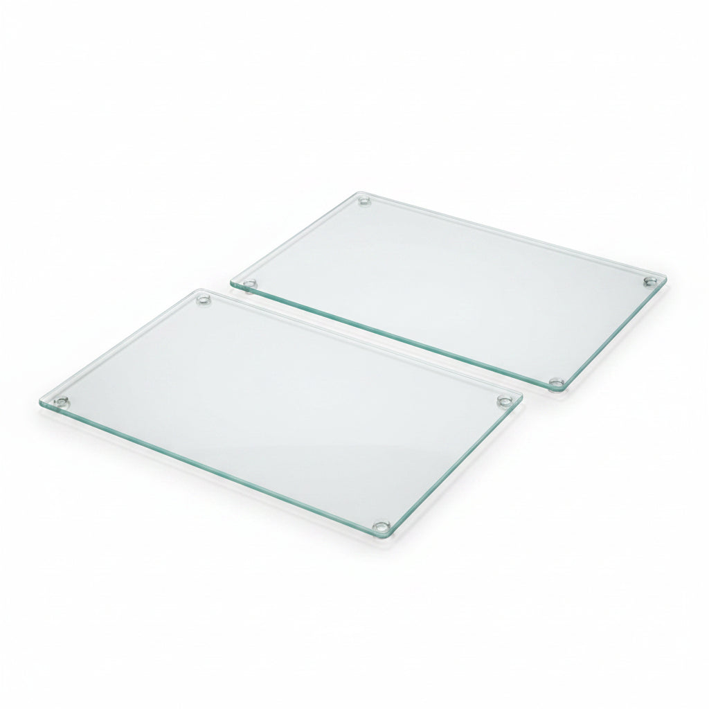 Clear tempered glass worktop saver chopping board