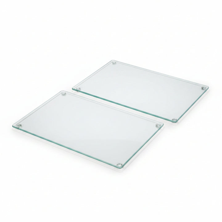Clear tempered glass worktop saver chopping board