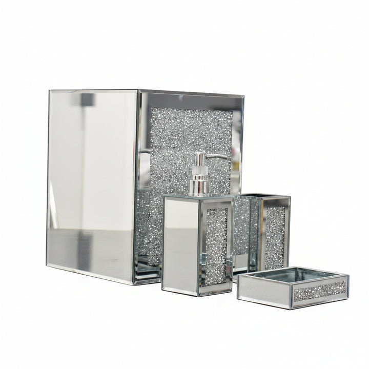 Crushed diamond bathroom accessories set luxury décor