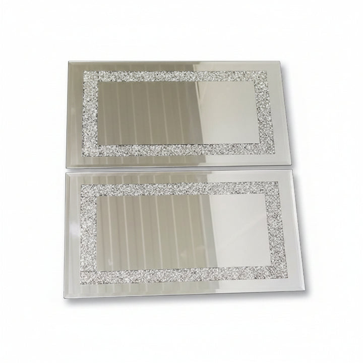 Crushed diamond crystal table placemats set