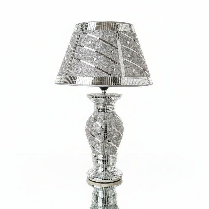 Crushed diamond table lamp sparkling shade luxury lighting