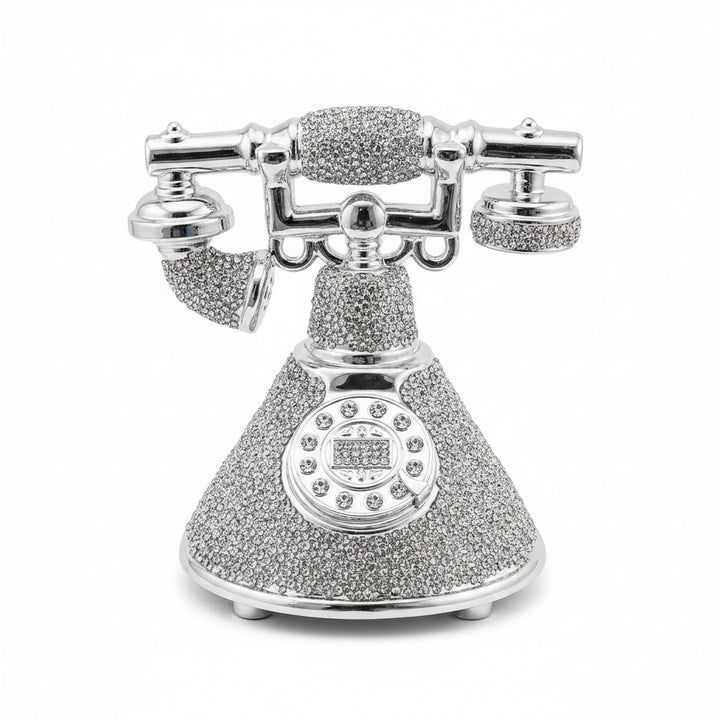 Crushed diamond telephone ornament
