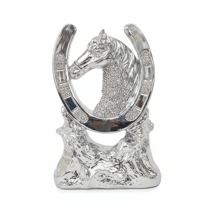 Crystal horseshoe ornament lucky decor