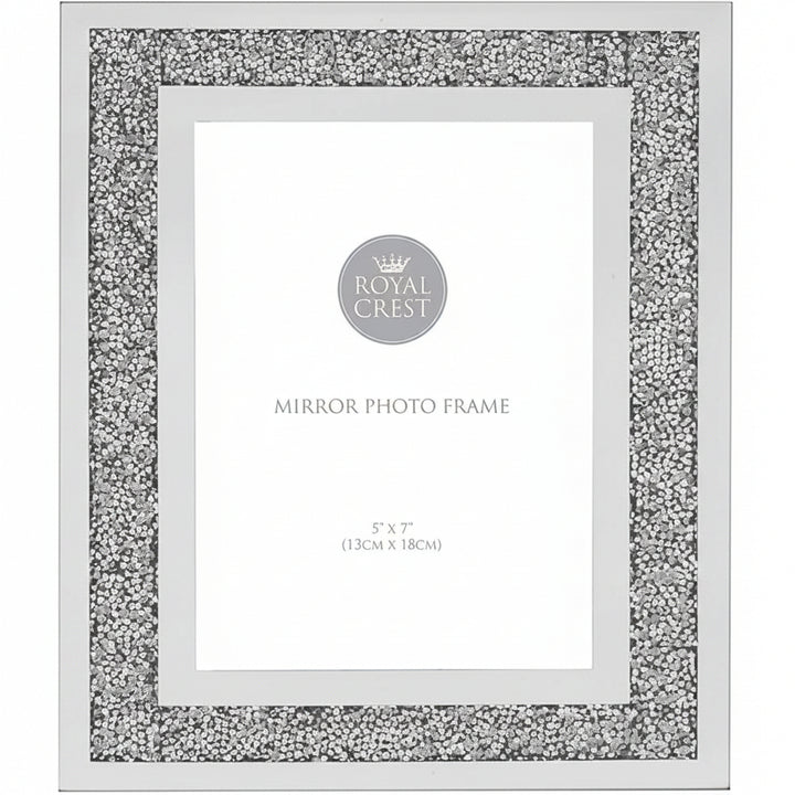 Crystal silver photo frame 5x7 decorative