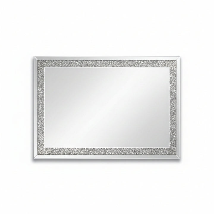 Extra large diamond crushed gem mirror