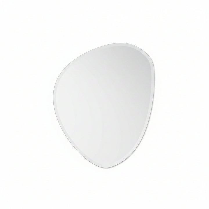 Frameless asymmetric pebble mirror modern irregular wall mirror decor