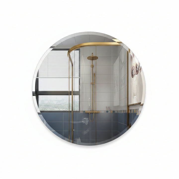 Frameless round wall mirror modern design