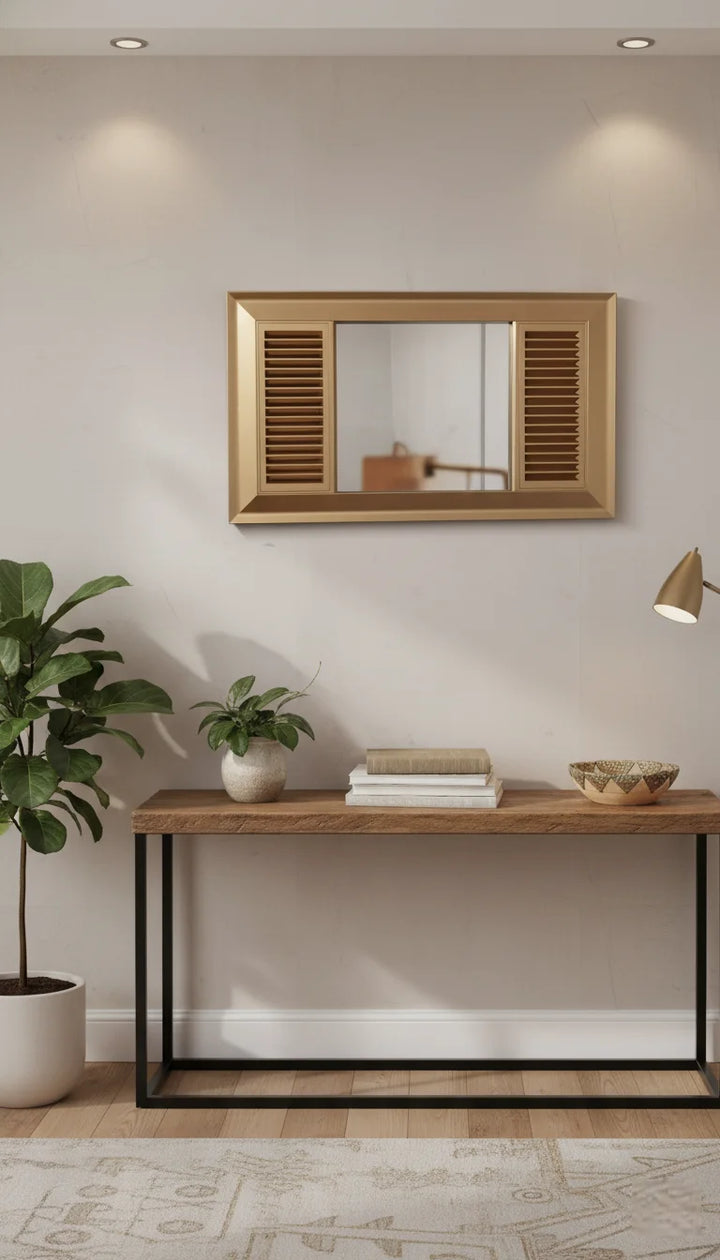 Vintage Gold AC Window Wall Mirror – Sparkle Decors