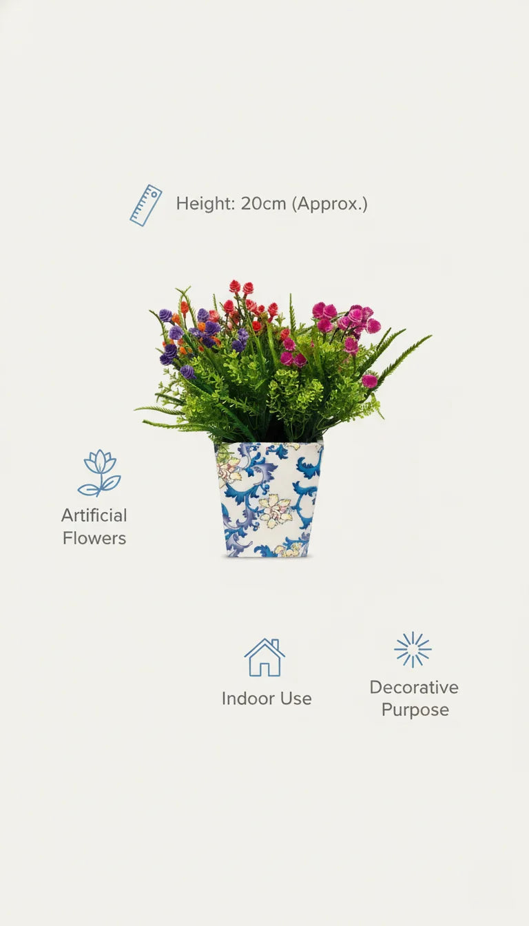 Artificial Flower Vase Home Decor Centrepiece | Sparkle Decors