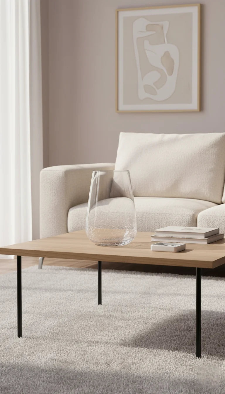 Ombre Clear Crackle Glass Vase Modern Home Décor | Sparkle Decors