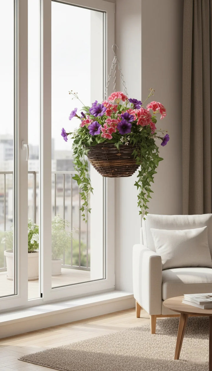 Black Rattan Hanging Basket for Home Décor – Sparkle Decors