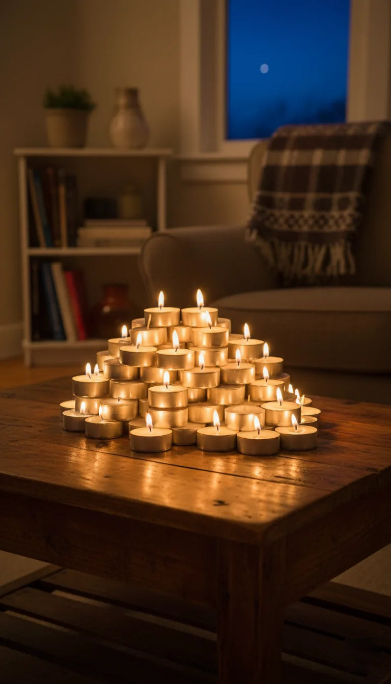 100 Pack Unscented Tea Light Candles – Sparkle Decors