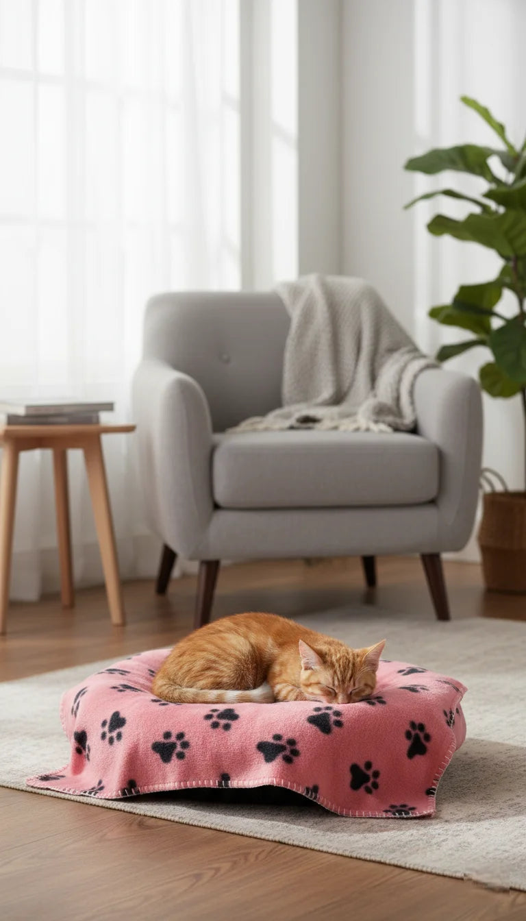 Soft Pink Fleece Blanket for Pets – Cozy & Comfy – Sparkle Decors