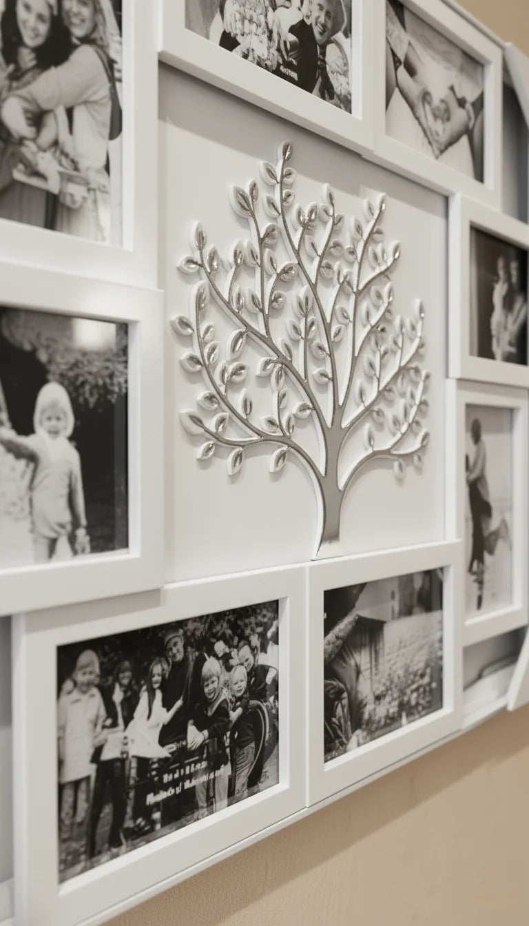 Family Tree Collage Photo Frame 8 Openings | Sparkle Decors