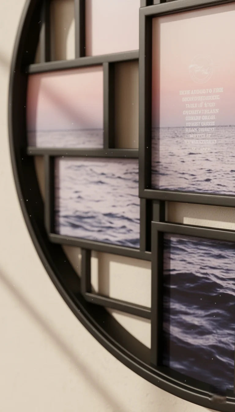 Round 9-Photo Collage Frame Wall Décor Display | Sparkle Decor