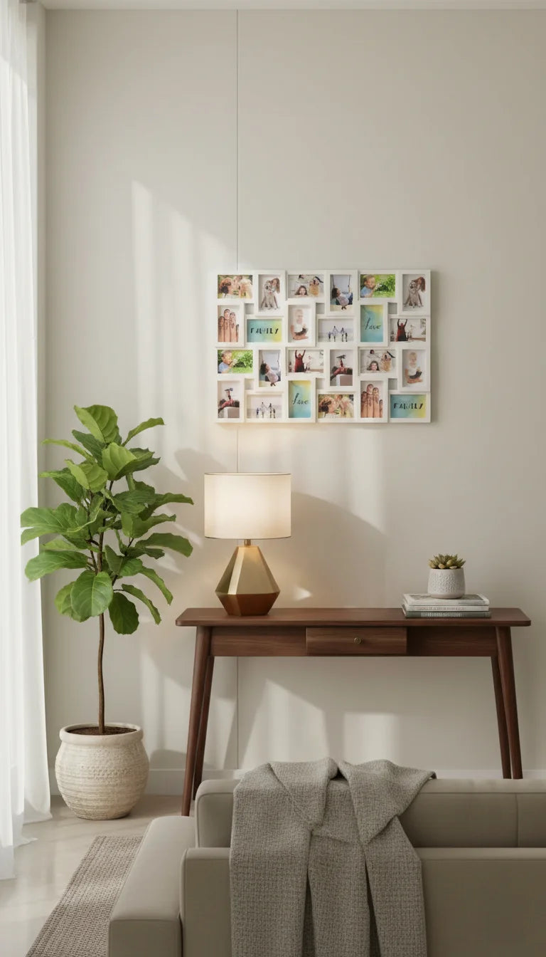 24 Multi Aperture Photo Frame 6x4 Collage Wall Art | Sparkle Decor