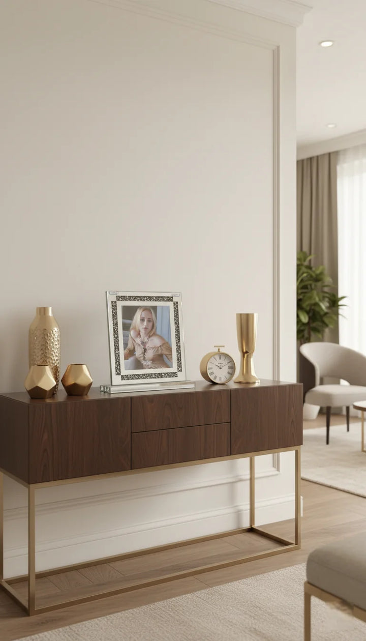 Crushed Jewel Diamond Mirror Photo Frame Silver | Sparkle Decor