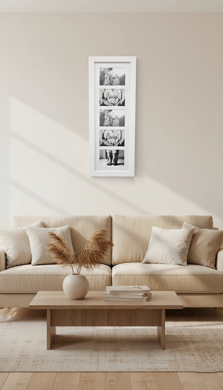 5 Multi-Aperture Family Collage Wall Photo Frame White | Sparkle Decor