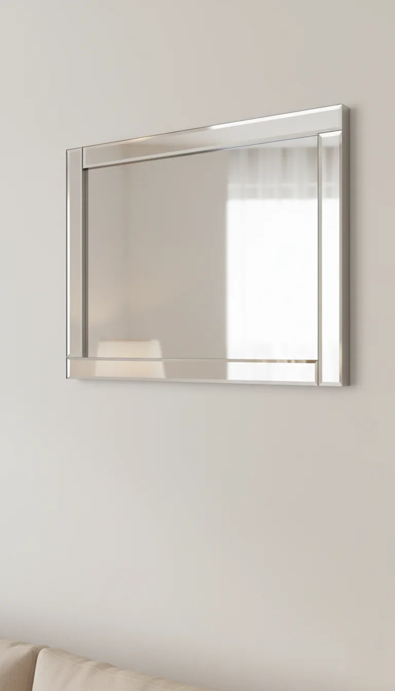 Luxury Silver Mirrored A4 Wall Photo Frame | Sparkle Decor