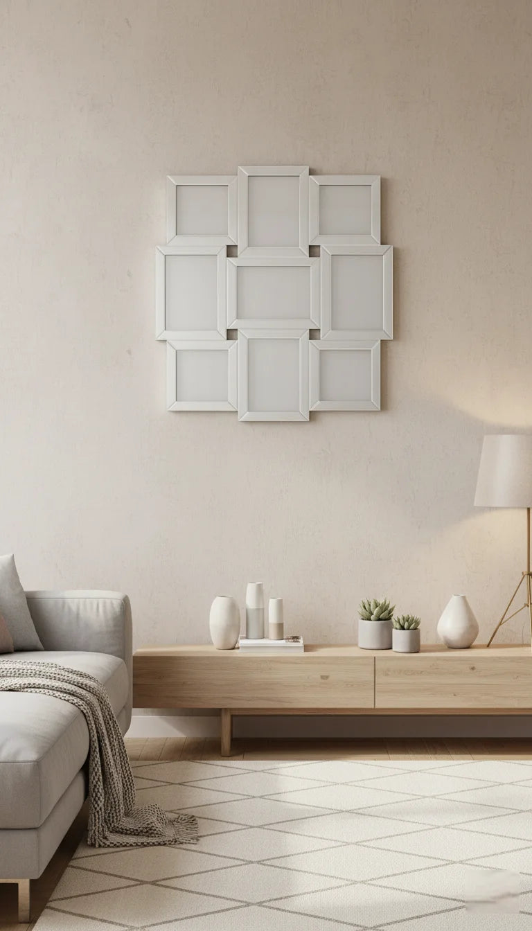 Multi-Aperture Frame for 9 Photos | Sparkle Decors