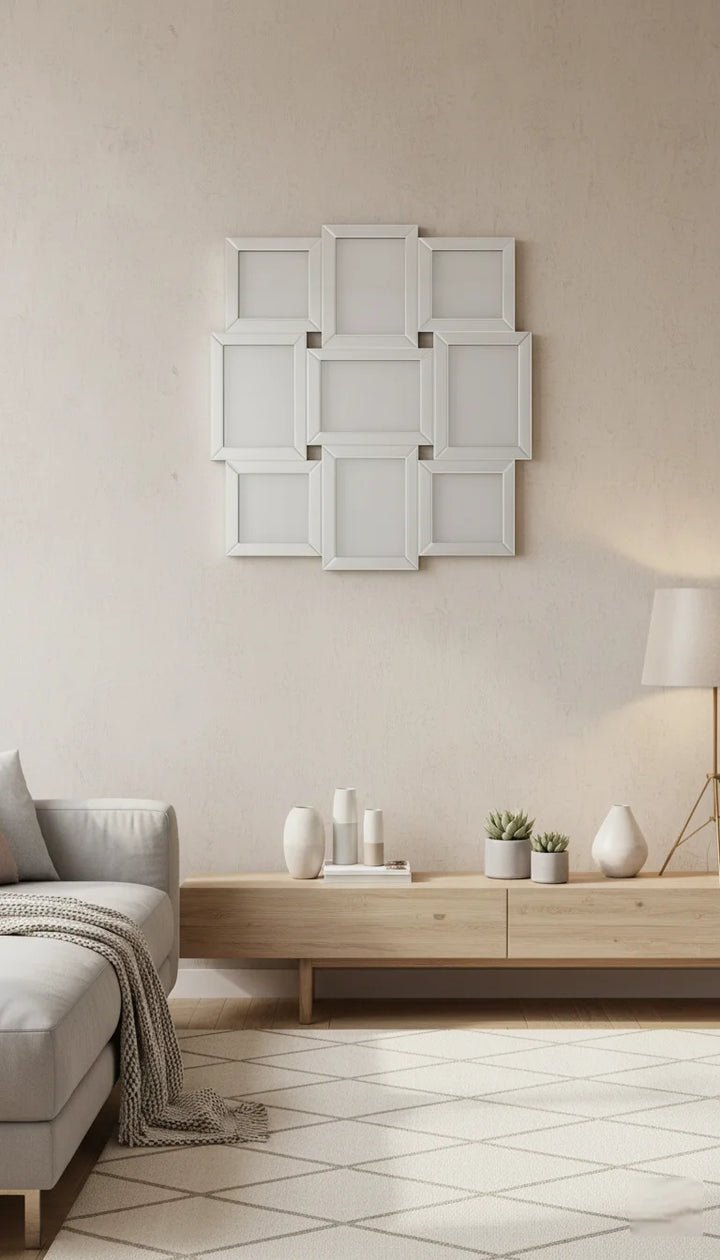 Multi-Aperture Frame for 9 Photos | Sparkle Decors