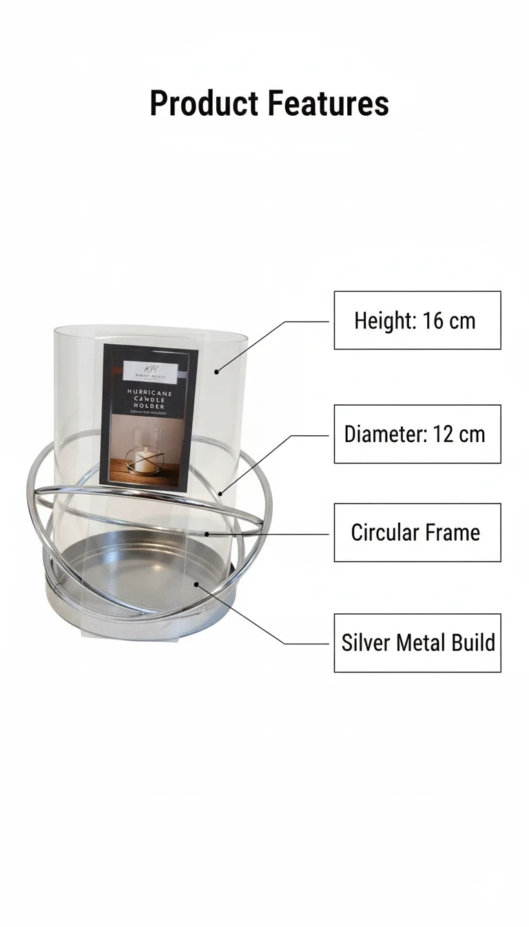 Silver Circular Lantern Candle Holder | Sparkle Decors