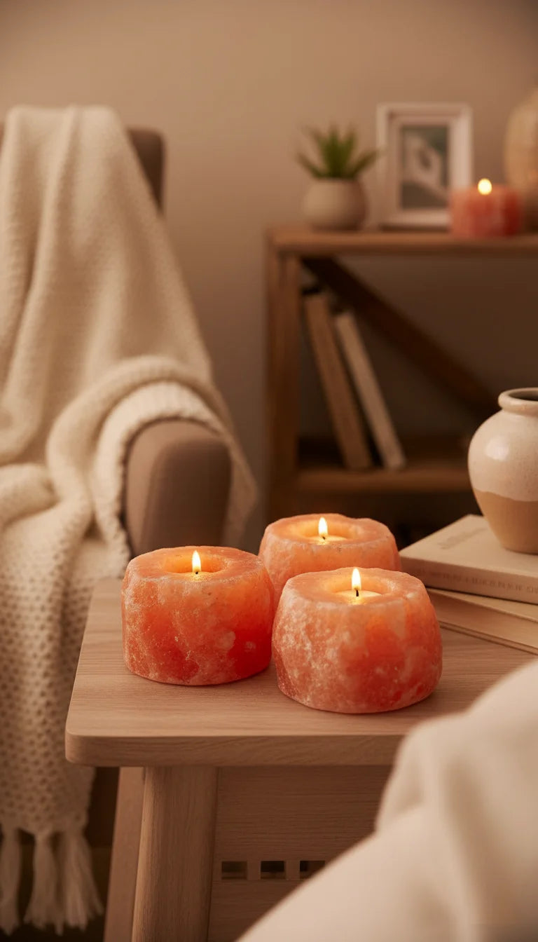 Himalayan Rock Salt Tea Light Holder Set of 4 | Sparkle Decors