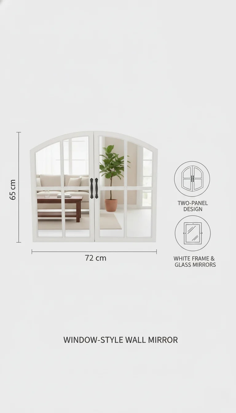 Window Style Wall Mirror Modern Home Decor - Sparkle Decors