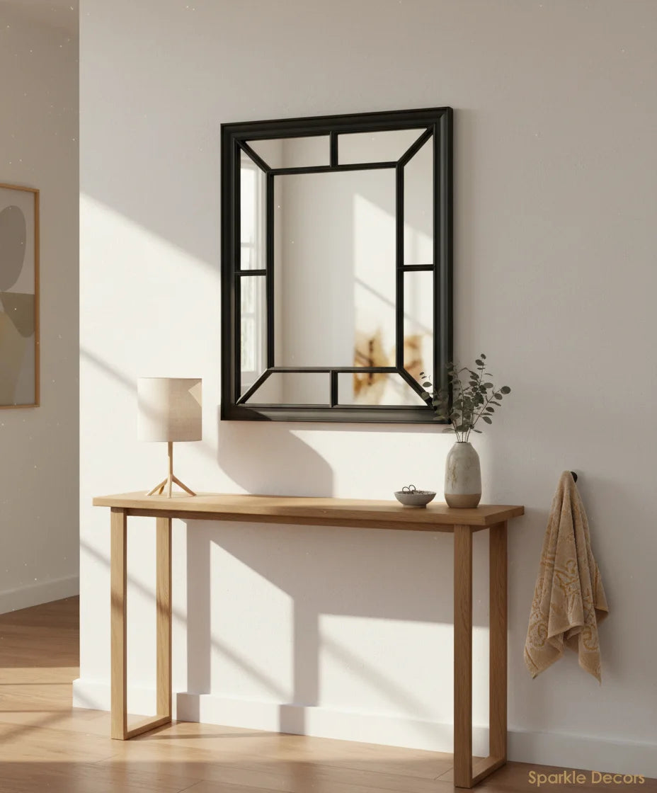 Sparkle Decors 60×76cm Antique Window Style Rectangle Mirror — Window Pane Panel