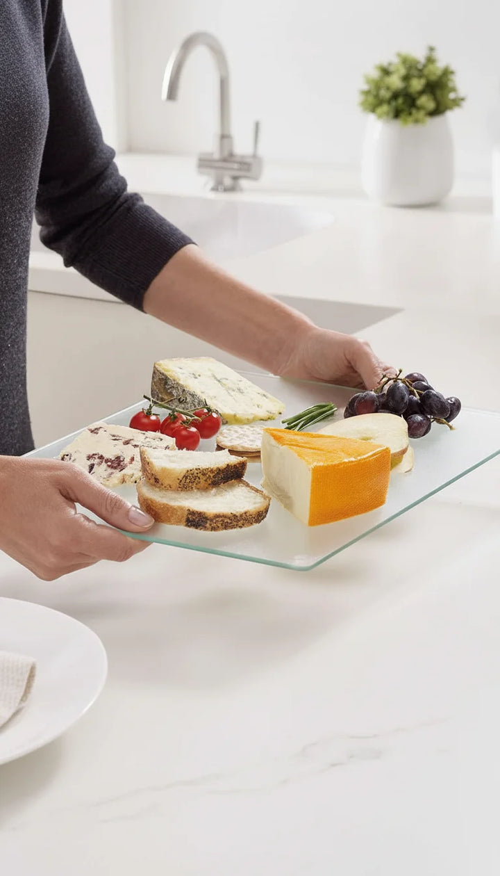 Clear Glass Worktop Saver 30×40cm – Tempered Kitchen Chopping Board | Sparkle Decors