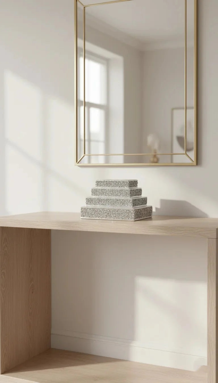 Crystal Crushed Diamond Book Set Christian Ornament – Luxury Home Décor Gift