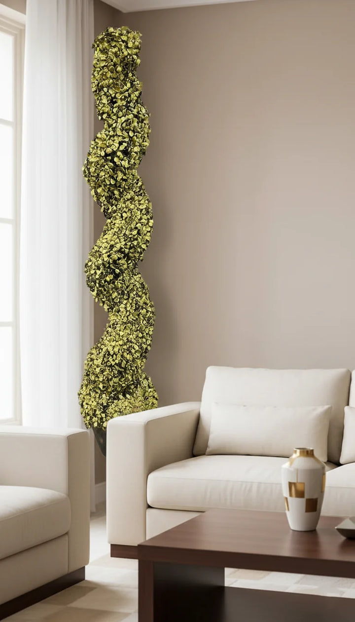 Artificial Cedar Ball Topiary Tree 120cm – Faux Green Indoor Outdoor Plant