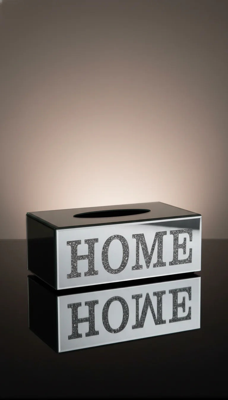 Silver Crushed Crystal Tissue Box – Luxury Sparkle Décor | Sparkle Decors