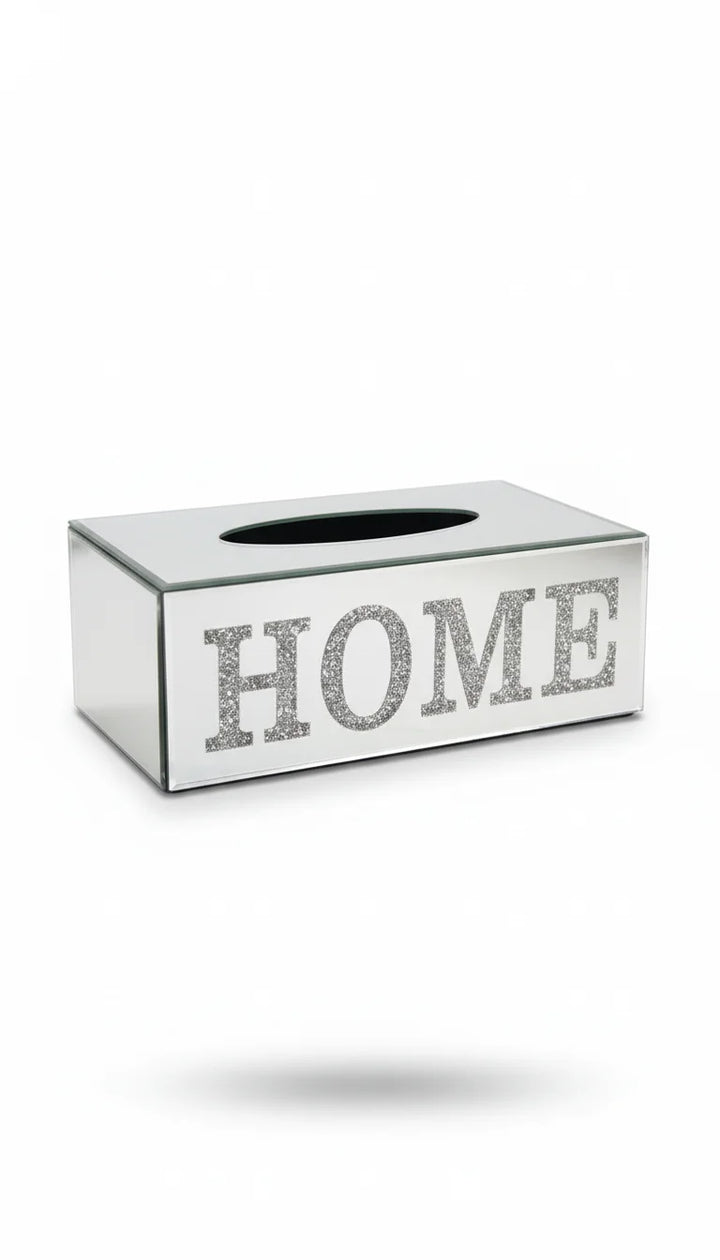 Silver Crushed Crystal Tissue Box – Luxury Sparkle Décor | Sparkle Decors