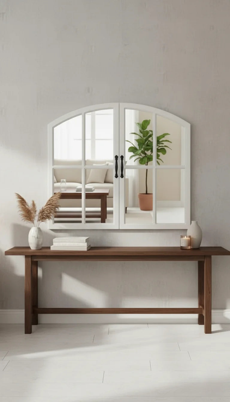 Window Style Wall Mirror Modern Home Decor - Sparkle Decors