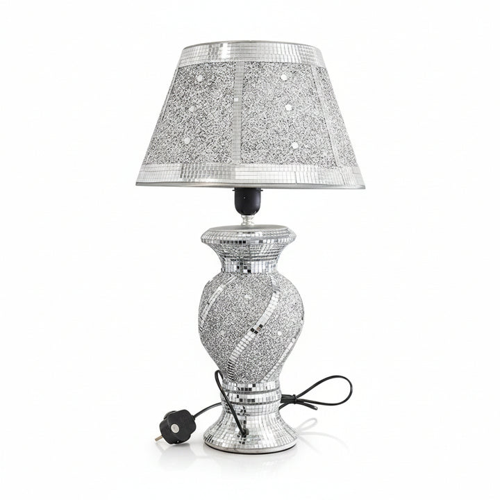 Glitter diamond table lamp silver