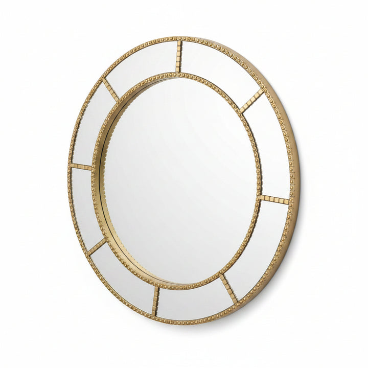 Gold Shabby Chic Round Wall Mirror
