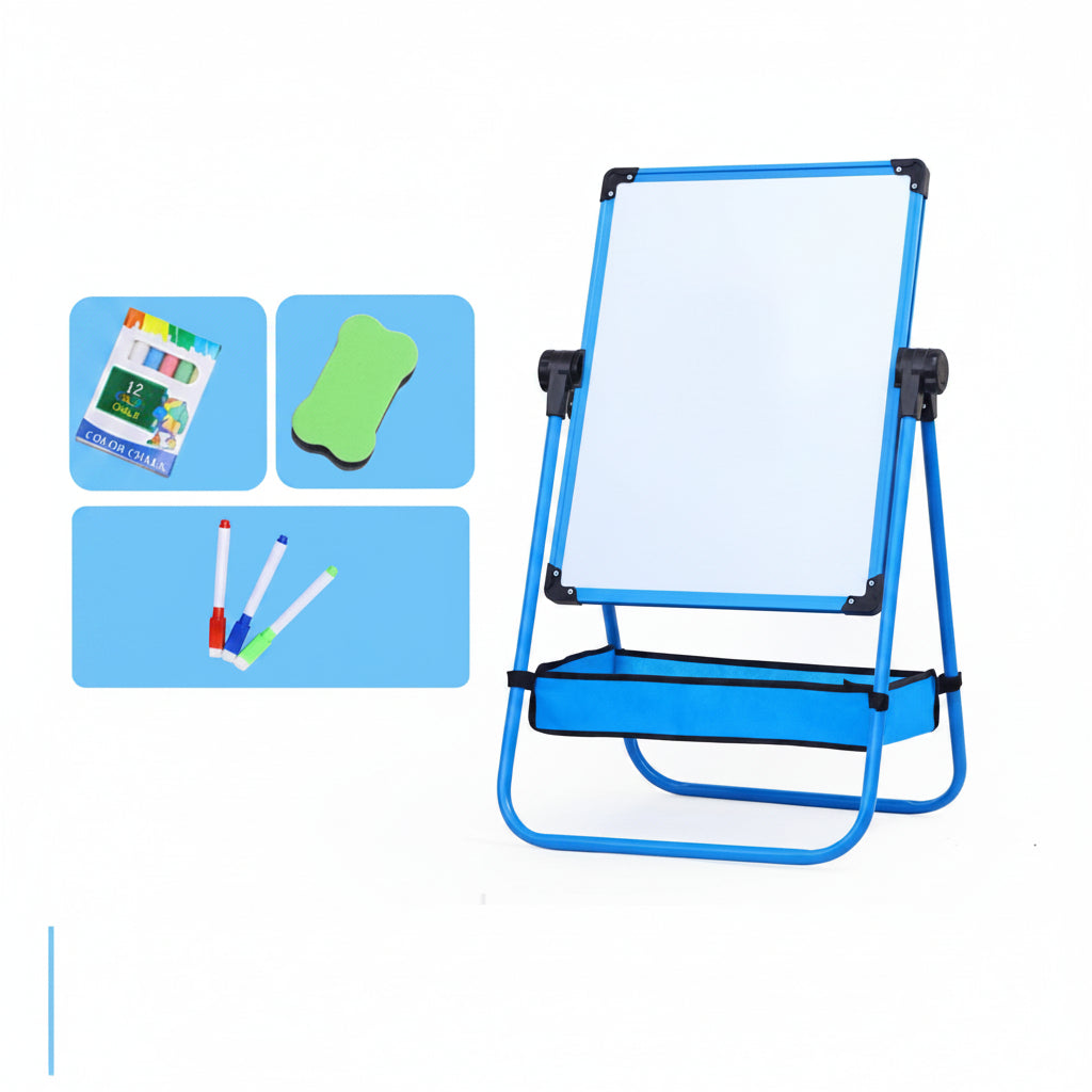 Kids art easel board double sided drawing chalkboard