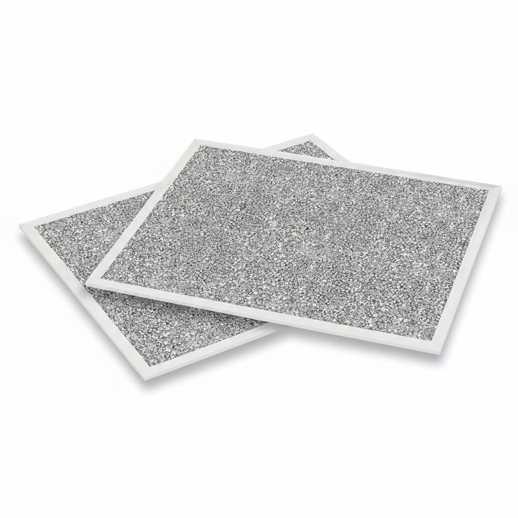 Mirrored glass placemats crushed diamond table mats