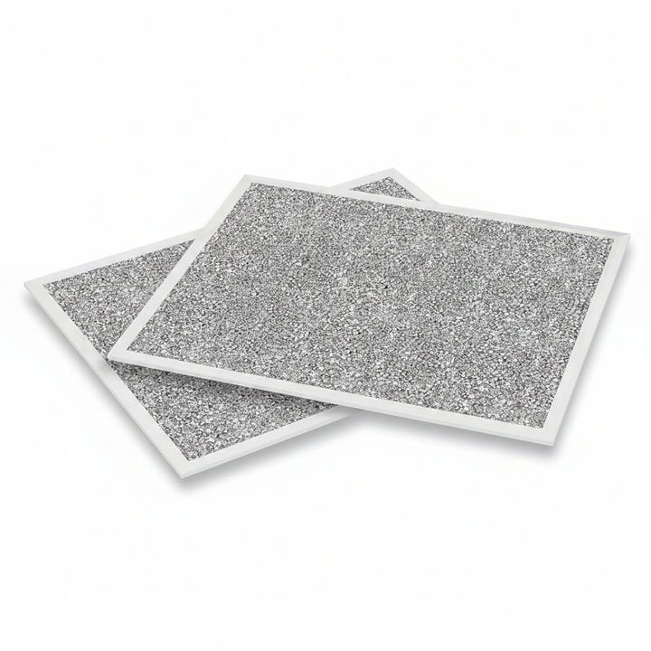 Mirrored glass placemats crushed diamond table mats