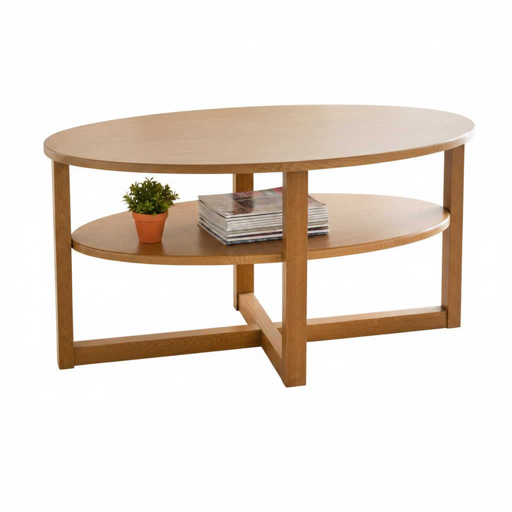 Oval coffee table modern living room center table